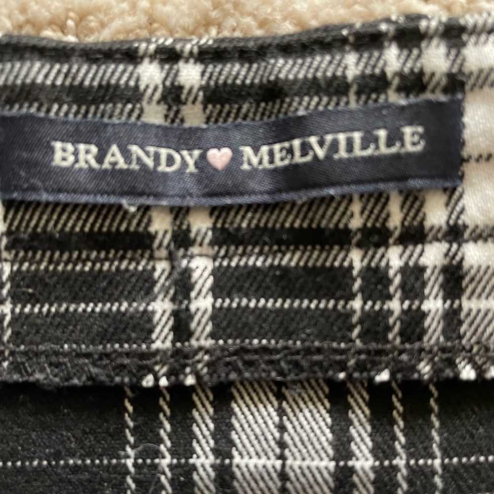 Brandy Melville wrap plaid mini skirt - Picture 3 of 6